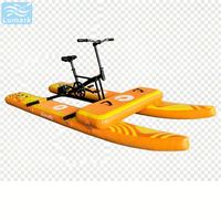 Vélo aquatique à pédales longues pour une personne, cadre en aluminium avec tapis flottant avant, rapide, pour complexe hôtelier, portable, de Chine, Lumark