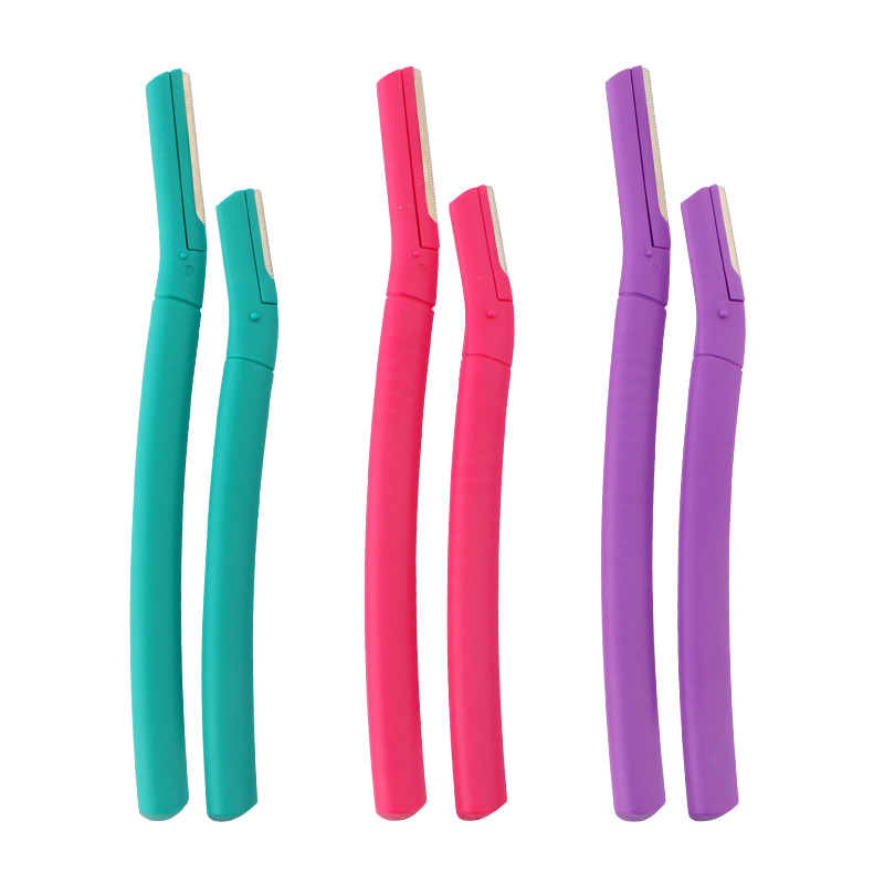 Wholesale Women Dermaplanning Blades Colorful Eyebrow Hair Timmer Shaving Razor Blade Safe Mini Makeup Eyebrow Care Beauty Tools