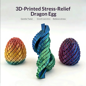 Jouet anti-stress œuf de dragon imprimé en 3D, boule sensorielle déformable, jouet relaxant pour soulager l'anxiété, cadeaux de Pâques pour enfants et adultes - Product Image 3