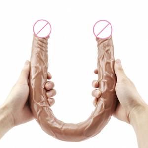 Consolador grande de doble Cabeza simulada para lesbianas, masturbador lésbico, consolador Extra largo Gay, Juguetes sexuales para mujeres - Product Image 1