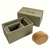 Boîte en carton gris de luxe personnalisée en gros, emballage en papier recyclable pour le rangement de montres et de bijoux