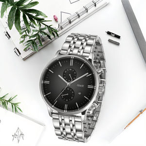 メンズラグジュアリースポーツウォッチヨーロッパ系アメリカ人ファッション防水スチールベルトステンレスバンドクォーツ動きポインター - Product Image 2