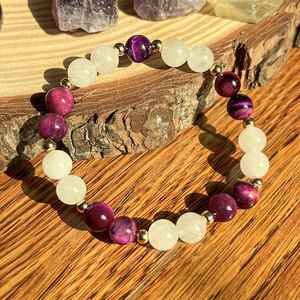 Pulsera de Piedra Natural con Cuentas de Vidrio Coloridas, Estimulante de la Creatividad, Diseño Profesional sin Costuras, Términos de Pago Flexibles - Product Image 2