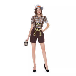 Новый Взрослый мужской и женский немецкий костюм Октоберфест сценический костюм пивные комбинезоны для игровых костюмов - Product Image 5
