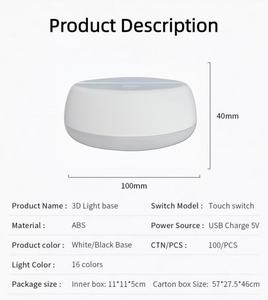 ไฟกลางคืน LED ควบคุมด้วยรีโมทแบบสัมผัส สำหรับตกแต่งห้องเล่นเกม 3 มิติ ขายดีปี 2026 สำหรับเด็ก - Product Image 6