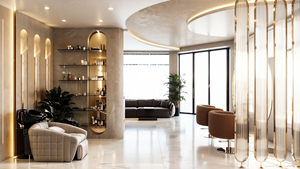 Hot Sale Gold Styling Barber Shop Salon <b>Furniture</b> Modern LED Single Mirror Station Barbershop Hair Salon - Product Image 3