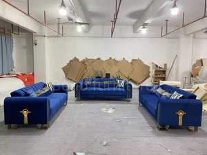 Luxury Velvet <b>Sofa</b> with Gold Stainless Steel Leg 123 Seat Living Room Leisure Chair for Home <b>Hotel</b> Villa for Apartment Use - Product Image 4