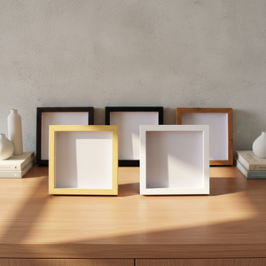 Cadre <span class=keywords><strong>photo</strong></span> 3D en bois blanc personnalisé de haute qualité, vente en gros, 30*30, 15*15, cadre <span class=keywords><strong>photo</strong></span> Shadow Box - Product Image 4