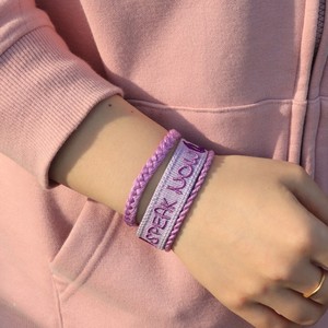 Costume trois-en-un pour femmes corde à main pour Bracelet Taylor lettre broderie créative en acier inoxydable mode chaîne Bracelets - Product Image 2