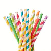Pailles en papier jetables emballées individuellement, biodégradables, écologiques, en kraft, pour boissons, lait, thé, vente en gros