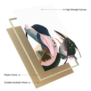 EAGLEGIFTS artista lienzo grande impreso plantas abstractas imagen Quadro Decorativo impresiones nórdicas <span class=keywords><strong>3</strong></span> <span class=keywords><strong>piezas</strong></span> lienzo arte de pared - Product Image 4