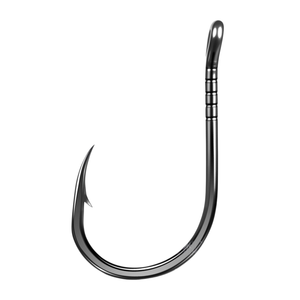 Wholesale price 3X Strong High Carbon Steel Wire Grooved Jig Hooks 3#-16# Barbed Saltwater River Single Hooks <strong>Bass</strong> Carp - Product Image 3