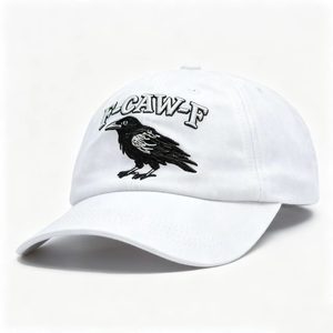 Embroidered Crow <b>Hat</b> Vintage Washed Cotton Baseball Cap Distressed Streetwear <b>Hat</b> Casual Outdoor Sun <b>Hat</b> - Product Image 4