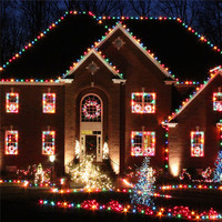Nouveauté : Ampoules LED C7 Multicolores à Facettes avec Capteur, Lumières de Noël, 2700K Blanc Chaud, Décoratives Résidentielles, Filament SMD E12