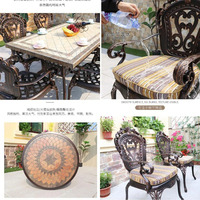 Ensemble de table à manger d'extérieur en fonte d'aluminium pour jardin ou balcon