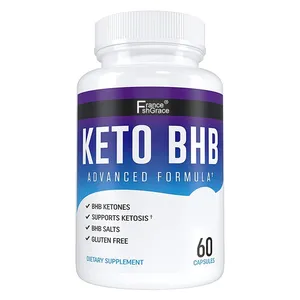 60 Kapsul suplemen makanan Keto Bhb Ketones mendukung kecosis Gluten Free Capsules