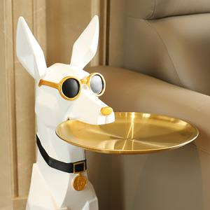 Escultura <span class=keywords><strong>de</strong></span> Resina <span class=keywords><strong>de</strong></span> <span class=keywords><strong>Doberman</strong></span> con Gafas, Pintada a Mano, Adorno Grande para Decoración del Hogar, Regalo <span class=keywords><strong>de</strong></span> Inauguración <span class=keywords><strong>de</strong></span> Casa - Product Image 3