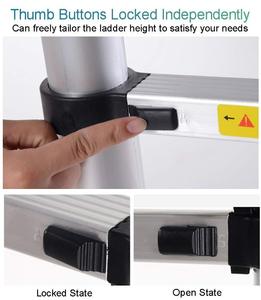 2.5 + 2.5m phong cách công nghiệp nhôm hai mặt kính thiên văn bước thang mở rộng đa năng cao thang với EN131 giấy chứng nhận - Product Image 5