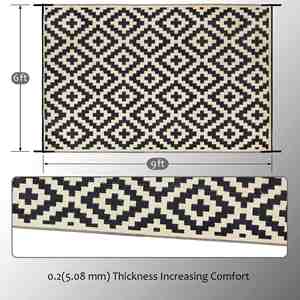 Tapis d'annexe de <span class=keywords><strong>caravane</strong></span> personnalisé en <span class=keywords><strong>plastique</strong></span> recyclé tapis en polypropylène imperméable tapis de paille tapis de camping-car tapis de patio extérieur - Product Image 2