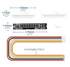 미니 듀얼 12 레벨 표시기 VU 미터 스테레오 앰프 보드 AGC 모드 Diy KITS 조정 가능한 광속 보드