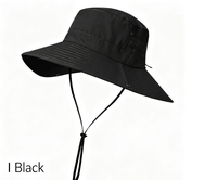 Chapeau Boonie gris foncé, côtés ajustables, sangle de menton réglable, chapeau de pêche pour hommes et femmes, logo personnalisé en gros