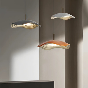 Lustre en résine LED Valentina de style nordique italien pour restaurant, bar, appartement, luminaire de style Wabi-Sabi - Product Image 2
