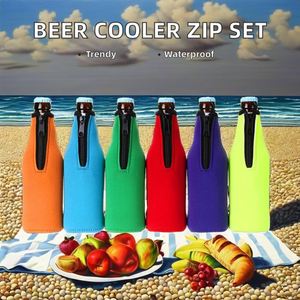 Funda Protectora para Botella de Cerveza de 330 ml, Impermeable, Anti-Caídas, con Cierre, Material de Neopreno - Product Image 3