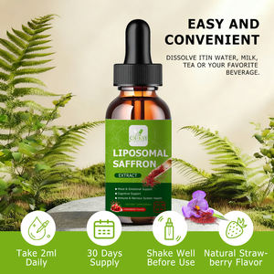 Gotas Líquidas de Açafrão Lipossomal de Marca Própria com <span class=keywords><strong>Ashwagandha</strong></span> e L-Teanina para Apoio ao Humor e Equilíbrio Emocional - Product Image 4
