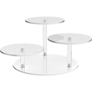 ขายส่งชั้นวางอะคริลิคใส, ชั้นวางแบบวงกลมสามชั้น, ชั้นวางขนมและเครื่องสำอางทำมือ - Product Image 6