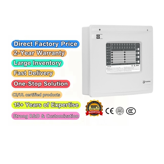 SUMRING Factory's Conventional 1-10 Zones Fire Alarm Control Panel for Fire Protection System