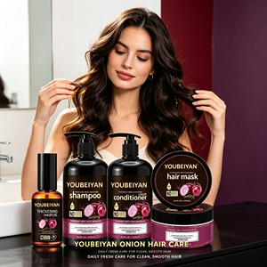 Ensemble de soins capillaires à l'oignon : Shampooing, après-shampoing, masque capillaire, huile capillaire, nettoyant, nourrissant, lissant - Product Image 2
