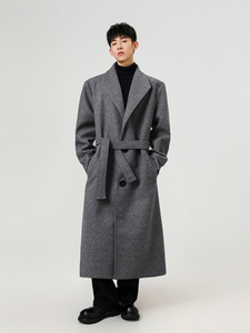 <span class=keywords><strong>Manteau</strong></span> en laine <span class=keywords><strong>mi</strong></span>-longue Shelby pour <span class=keywords><strong>homme</strong></span> et femme, style rétro haut de gamme, tendance de la rue pour les couples, <span class=keywords><strong>manteau</strong></span> tendance de marque, longueur genoux - Product Image 3