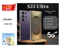 Prix de Gros S25 Ultra 16G+1TG Smartphone Android 15 Haute Performance avec GPS, Écran et Caméra Arrière 108MP, Connectivité LTE