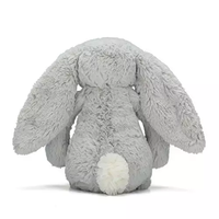 Jouet en peluche lapin miniature super souple personnalisé 2024, rembourrage en coton PP, maille, vente chaude, broderie, jouet en peluche lapin pour enfants et bébés