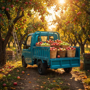 Mini camion électrique Esun économique pour livraison urbaine du dernier kilomètre, cabine <span class=keywords><strong>2</strong></span> <span class=keywords><strong>places</strong></span>, pneus 155-70-12, freins à disque sur les quatre roues, véhicule 45 km/h - Product Image 1