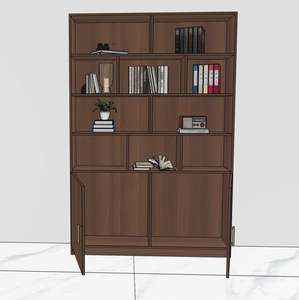 <b>Solid</b> <b>Wood</b> Modern 5-Tier Living Room Bedroom Storage Bookshelf Multi-Function Office <b>Bookcase</b> - Product Image 1