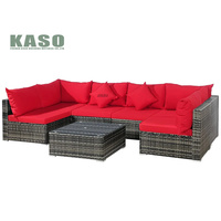Gartenmöbel Custom Steel Pe Wicker Rattan Assem ble Garden Sofa Set
