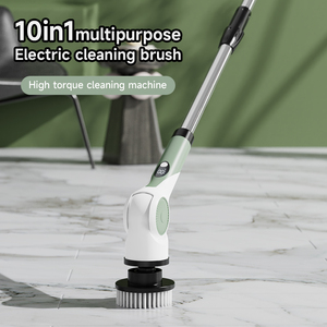10 in 1 Multi-functional Electric Cleaning Brush, Automatic Rotating Extensible Wireless Handheld Brush For Kitchen and Bathroom