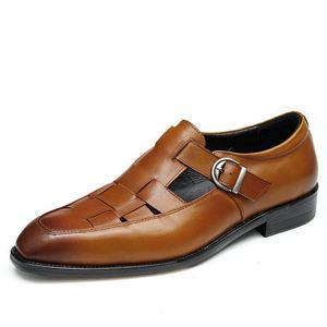 2025 Latest Model Business Formal Casual Style English Leather Breathable <b>Pointed</b>-<b>toe</b> Wedding Men's Leather Shoes - Product Image 2