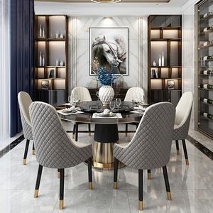 شنغهاي Muchun الأثاث الحديث خشب الأبنوس الرخام جولة الدورية الفاخرة - Product Image 4