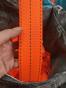 SANBOO SANBOOPW20 Sangle de levage robuste 5 tonnes en polyester 100% rayé couleur unie orange 50mm, sangle de fixation de cargaison haute résistance - Product Image 1