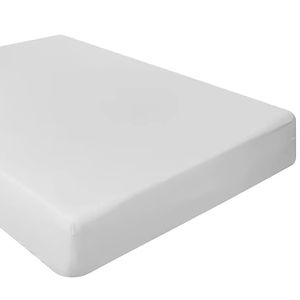 Sábana bajera transpirable de tamaño completo blanca de algodón polivinílico de tamaño King para sábanas de hotel - Product Image 1