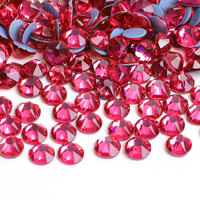 Cristal scintillant de qualité supérieure à 16 facettes à fond plat, 2088 strass thermocollants