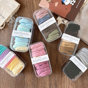 Lot de 20 élastiques à cheveux colorés à motif géométrique, haute élasticité, sans peluches, pour filles, avec boule décorative, idéal pour <span class=keywords><strong>queue</strong></span> de <span class=keywords><strong>cheval</strong></span> - Product Image 1