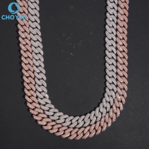 Collier chaîne à maillons en argent 925 plaqué rhodium certifié GRA pour homme, serti de moissanite, style hip-hop, bijoux à porter au quotidien - Product Image 3