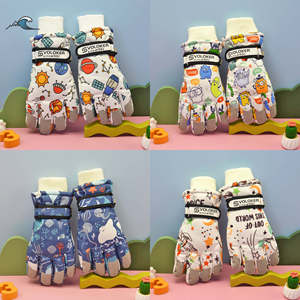 Gants de ski pour enfants, hiver, thermiques, doublés polaire, épais, antidérapants, imperméables, protection UV, coupe-vent, respirants, séparables - Product Image 2