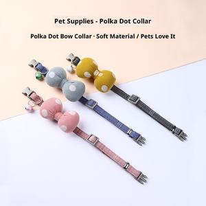 Bestseller Handgefertigtes Umweltfreundliches Katzen- und Hundehalsband mit Knopfverschluss Luxuriöses Einfarbiges Muster Verziert mit Hochwertigen Bändern - Product Image 4