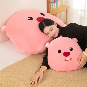 Creative Funny Beaver Anime Cartoon Plush Loopy Throw Pillow Super Cute Beaver Sofa Cushion Xmas Gift Stuffed Animal Toys