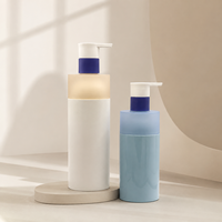 Bouteille en plastique PET cylindrique 500ml 750ml avec pompe à lotion et capuchon, impression UV, pour shampoing, gel douche, emballage cosmétique, vente en gros