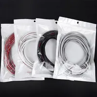 Sacs refermables en film perlé avec logo imprimé personnalisé, emballage en plastique translucide pour étuis de téléphone portable et câbles, taille personnalisée